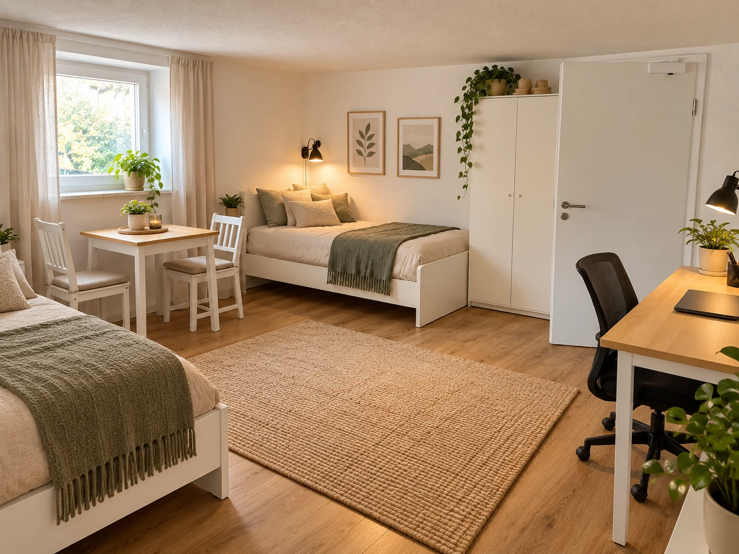 Helles, gepflegtes Zimmer im AMANELA Pilotobjekt